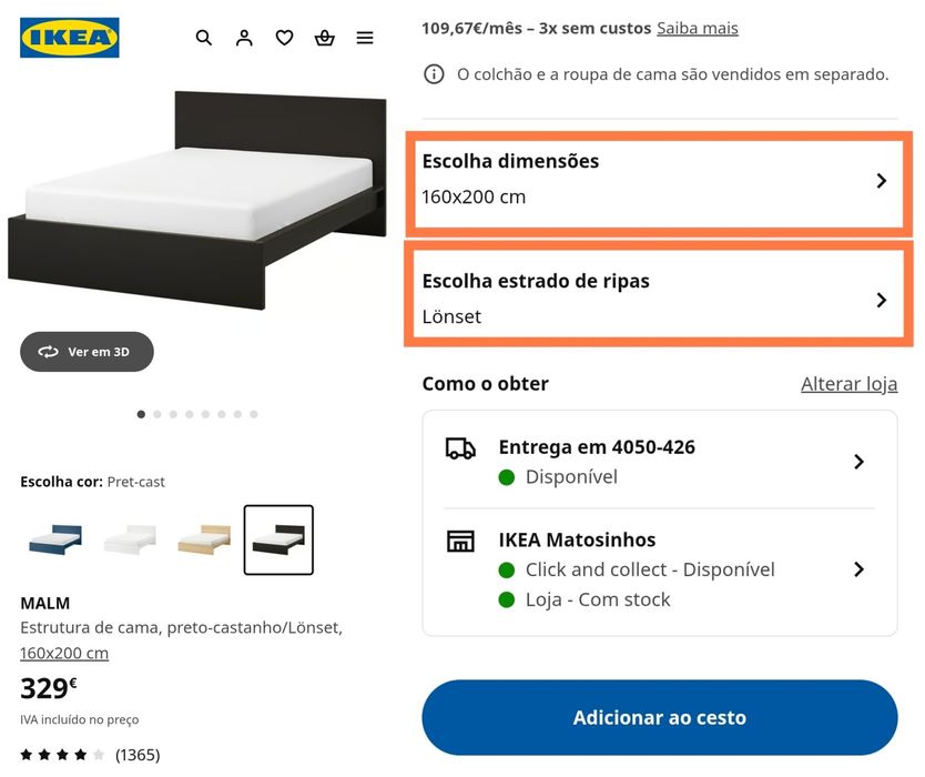 (1) Cama IKEA (200x160)
