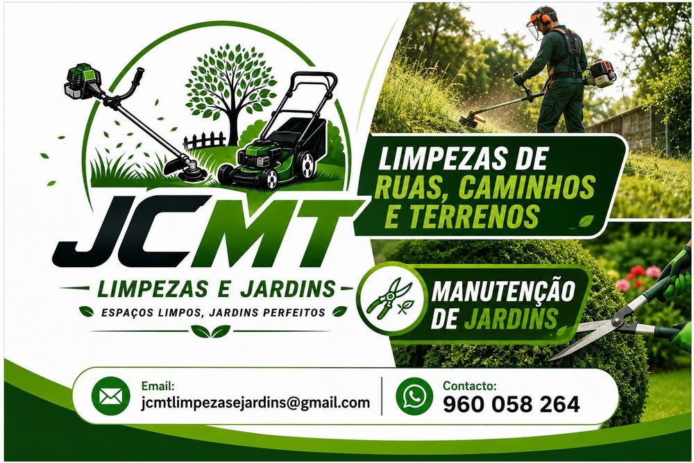 Limpezas de ruas, caminhos e terrenos e tratamento e manutenção  de jardins