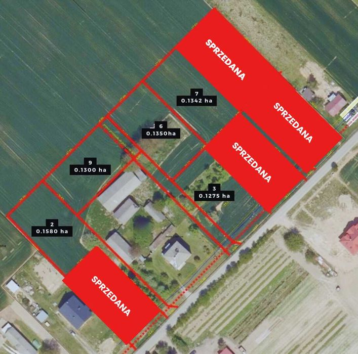 Ostatnia działka w pierwszej linii zabudowy! 15 min. od Lublina