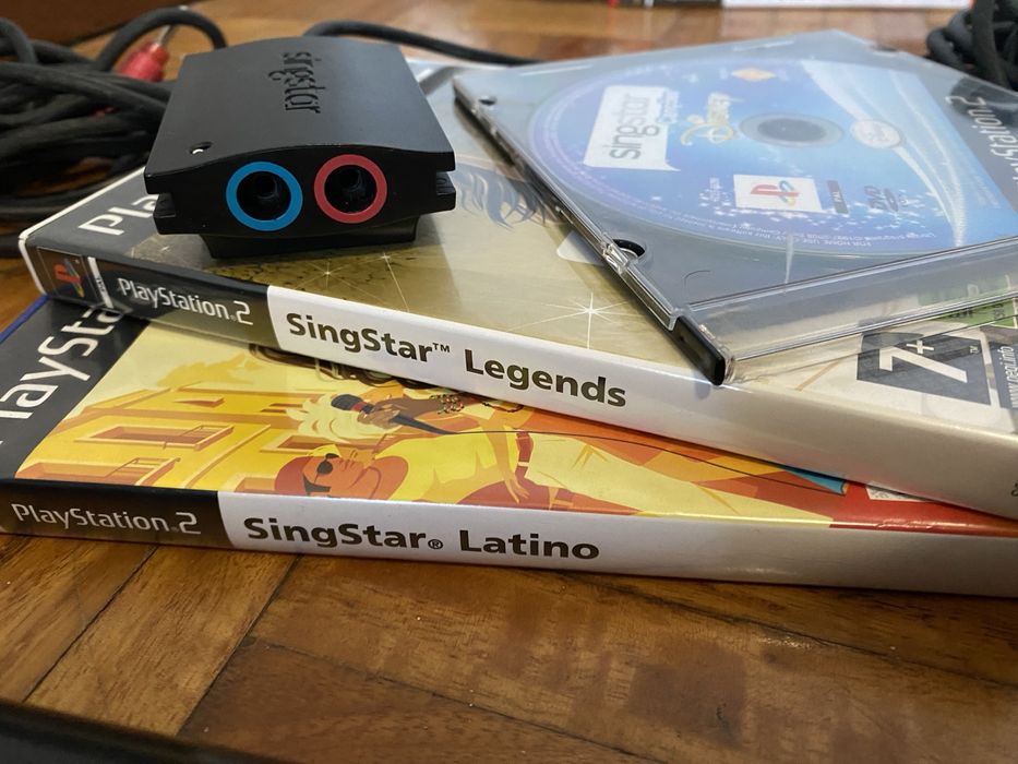 3 jogos singstar + microfones usadoa