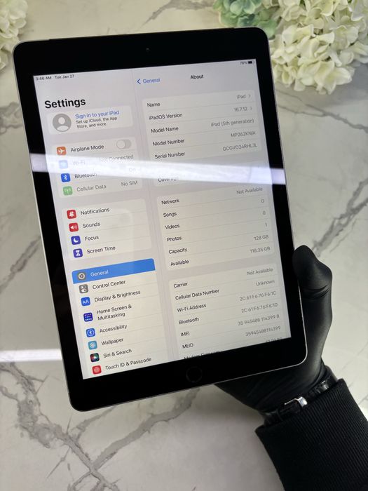 ~Новий iPad 5 128GB 100%АКБ Space Gray Wi-Fi (Магазин Гарантія)