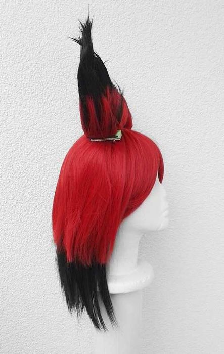 Czerwona peruka z uszami cosplay czerwony wig Alastor Hazbin Hotel