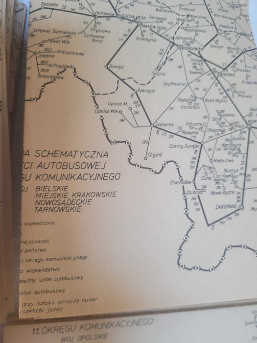 Stare mapy połaczeń autobusowych