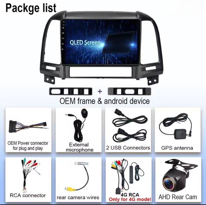 Штатна Автомагнітола 2din Hyundai Santa Fe 2 AndroidAuto