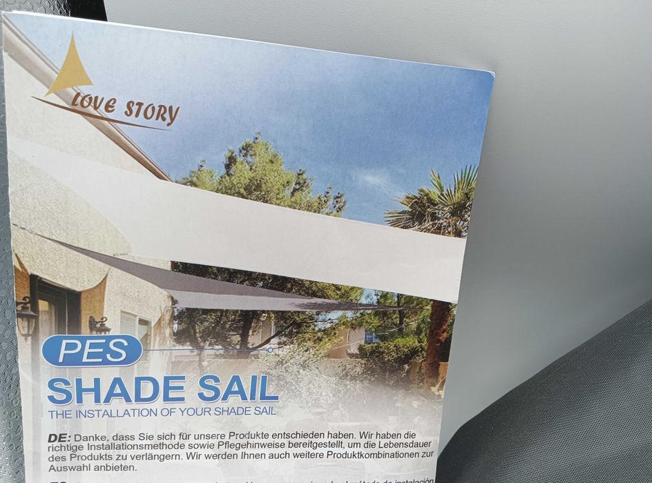 Toldo Sombra Impermeável 4x4m Cinza