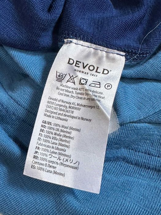 DEVOLD męska koszulka termoaktywna 100% wełna merino góry narty trekking M