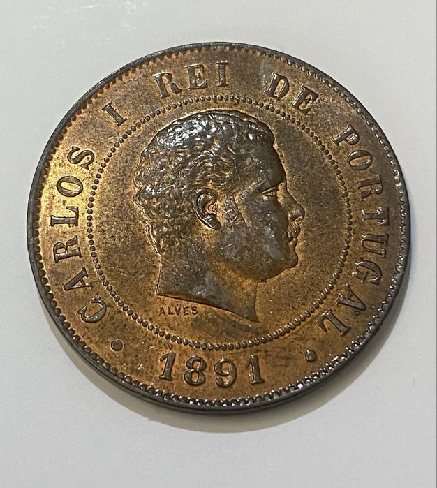 Moeda 19 - 20 Reis D.CARLOS I - 1892 A