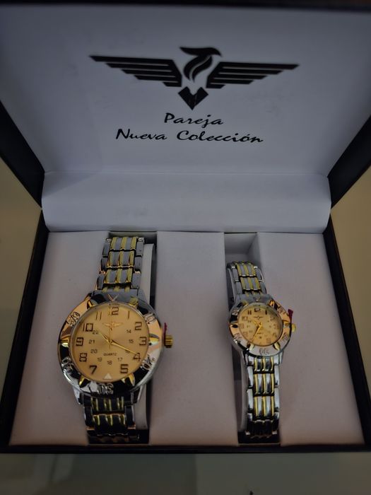 2 relógios novos da marca Pareja homem e senhora. Um belo presente par