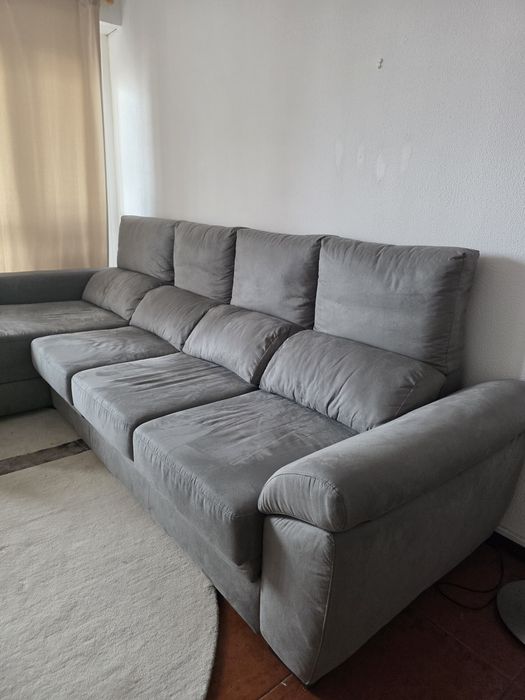 Sofá cinza chaise longues