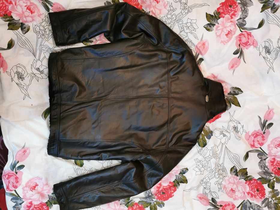 Зимняя кожаная куртка