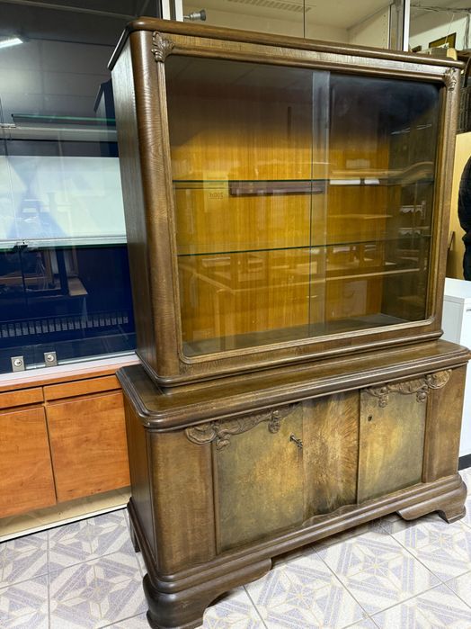 ** ANTYCZNY KREDENS ** z Niemiec Witryna + komoda | DOWÓZ DO DOMU