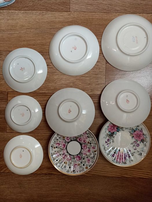 Свадебные тарелки. Блюдца винтажные. ЛФЗ. Довбыш. Песочное. Барановка.