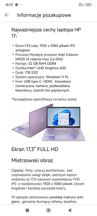 Laptop HP seria limitowana
