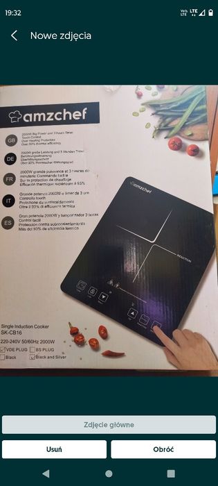 Pojedyncza kuchenka indukcyjna Amzchef 2000W