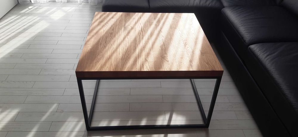 Stolik blat Dębowy grubość 4cm 80 x 80 nowy