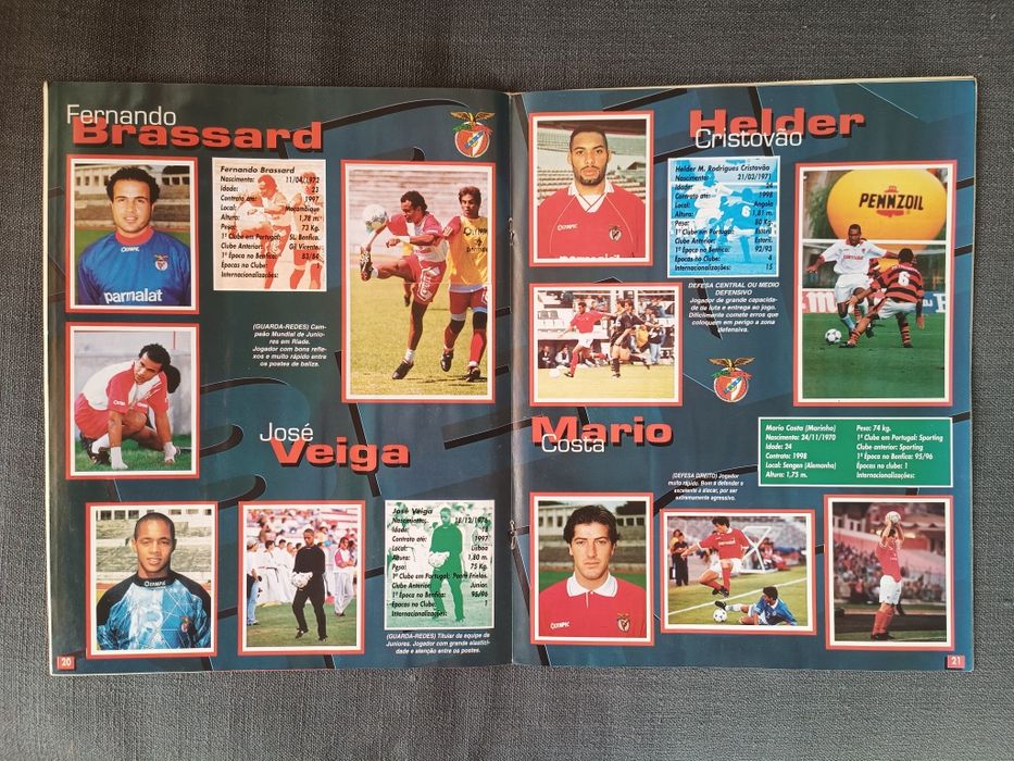 Caderneta BENFICA 1904 - 1996 Glorioso Campeão excelente