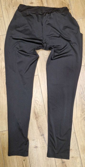 ELeganckie czarne spodnie Haremki z koronka xl