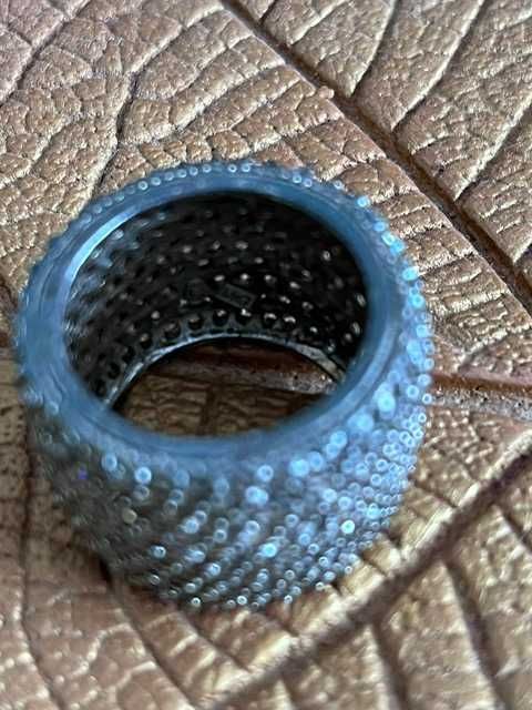 Anel prata com brilhantes - EM PERFEITO ESTADO