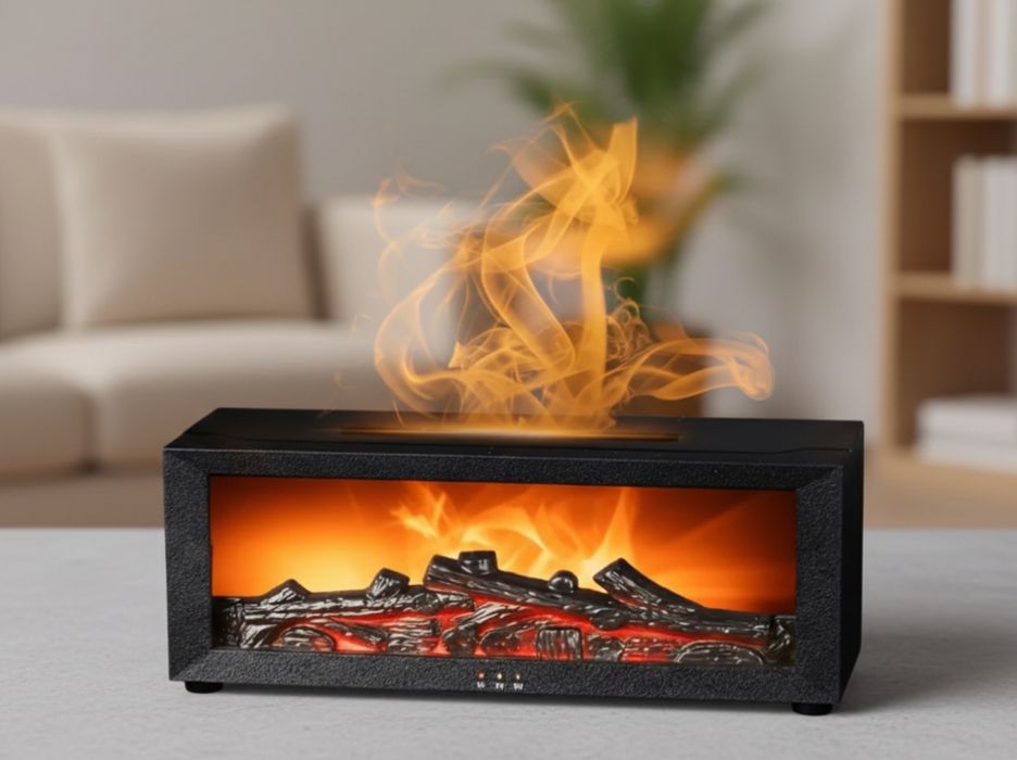 Dyfuzor Kominek Swiąteczny do Aromaterapii + Losowy Świąteczny Olejek