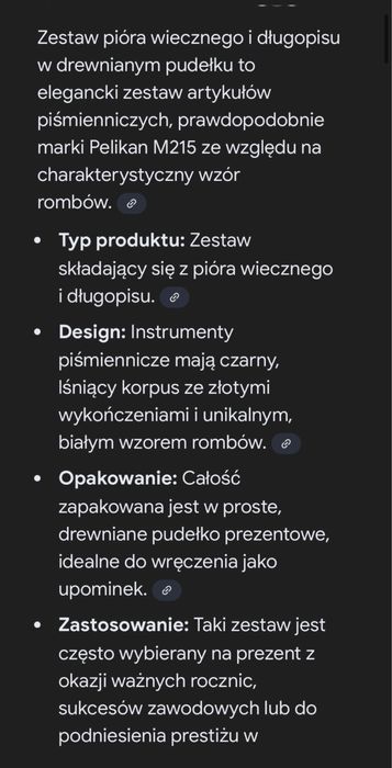 Zestaw dlugipis z piórem