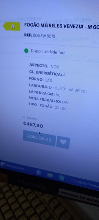 Fogão a Gás  Meireles