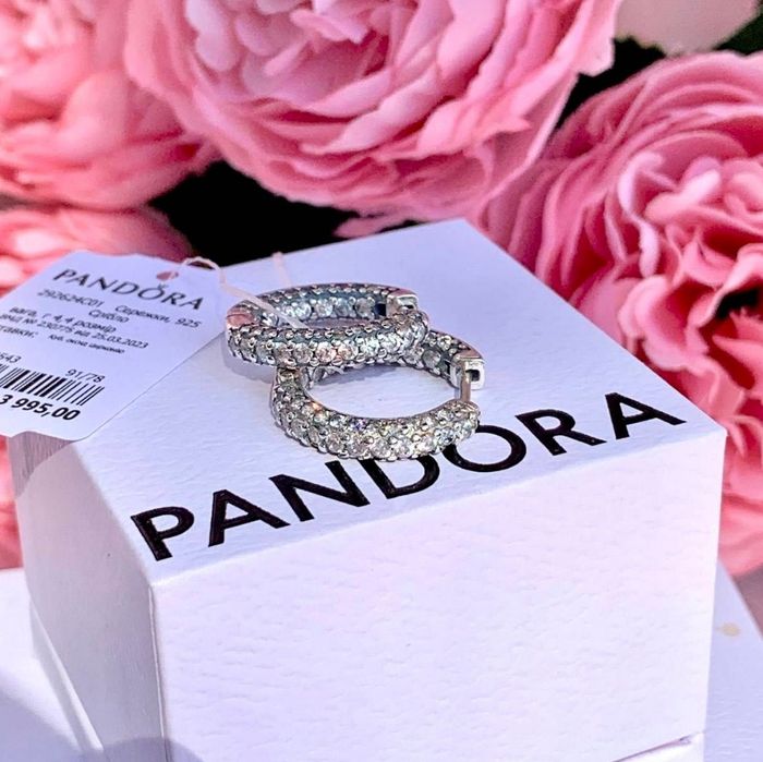 Сережки Пандора серьги pandora оригінальні нові