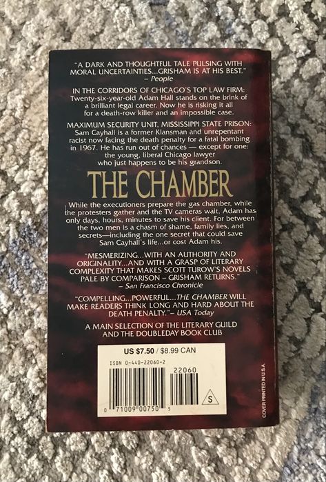 Livro: "The Chamber", de John Grisham
