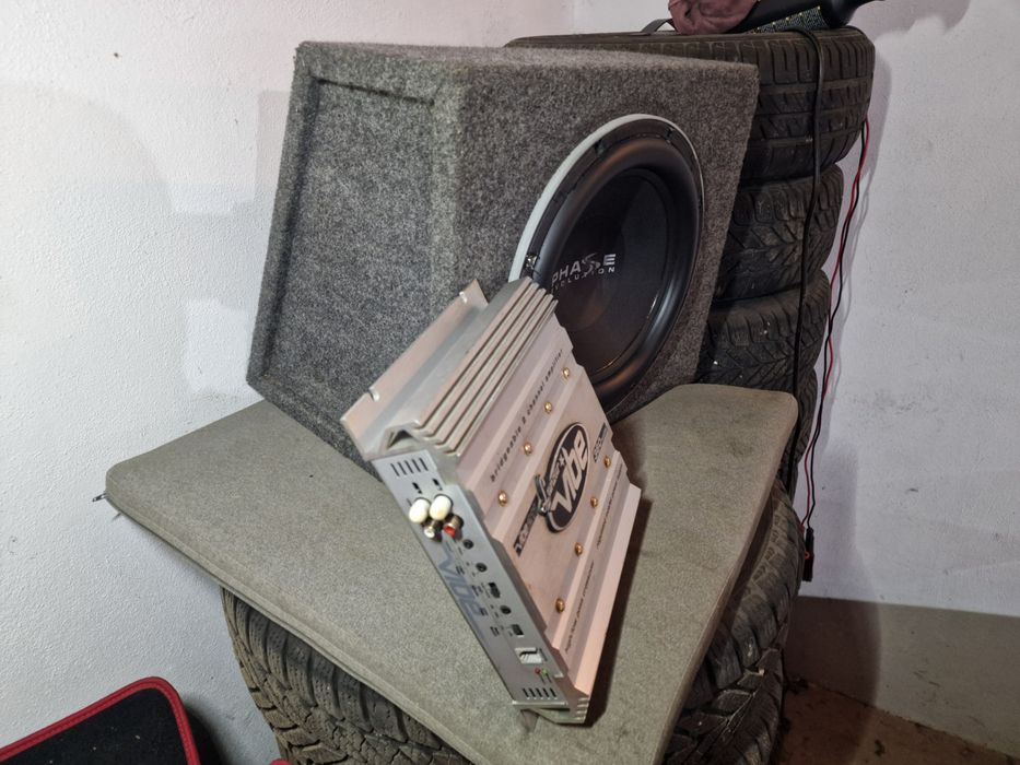 Phase Evolution SX12 i Wzmacniacz Lanzar Vibe 211 Głośnik 30 cm Subwoofer skrzynia basowa Tuba 300 Rms Car Audio