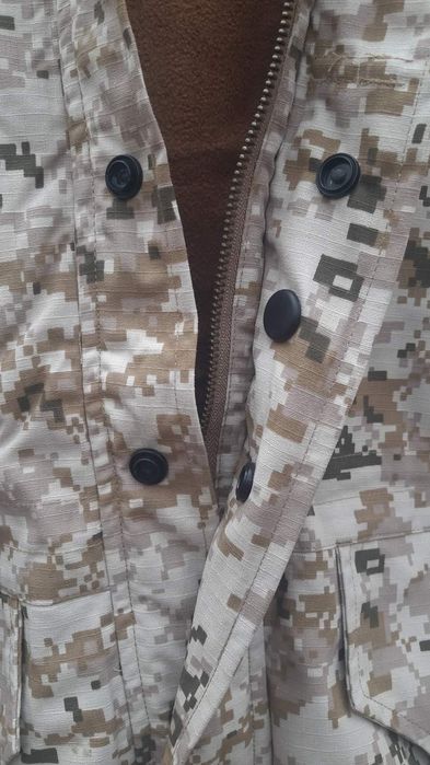 Військова куртка піксель флісова з капюшоном чоловіча L-3XL