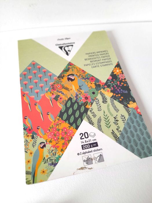 Bloco de papel A5 estampado Clairefontaine scrapbooking