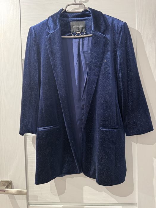 Marynarka granatowa z brokatem