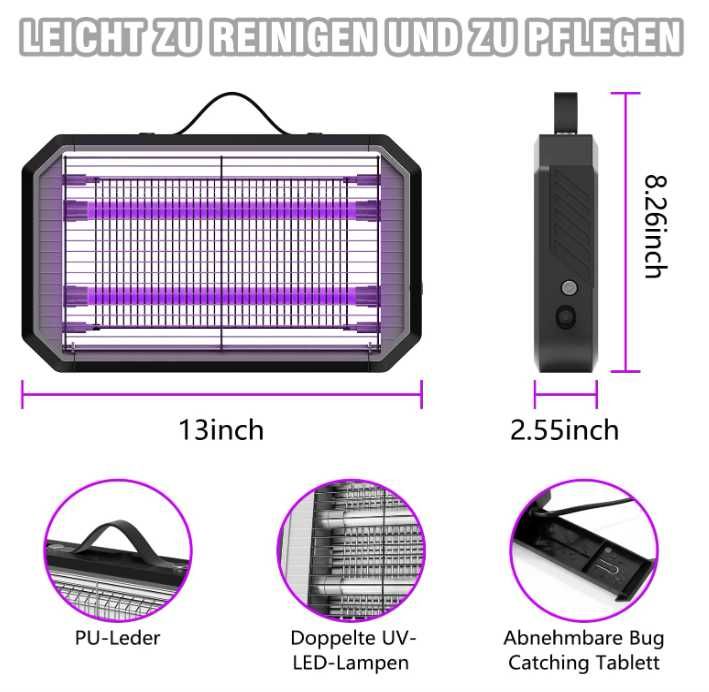 Elektryczna lampa owadobójcza 4200V UV do domu i ogrodu