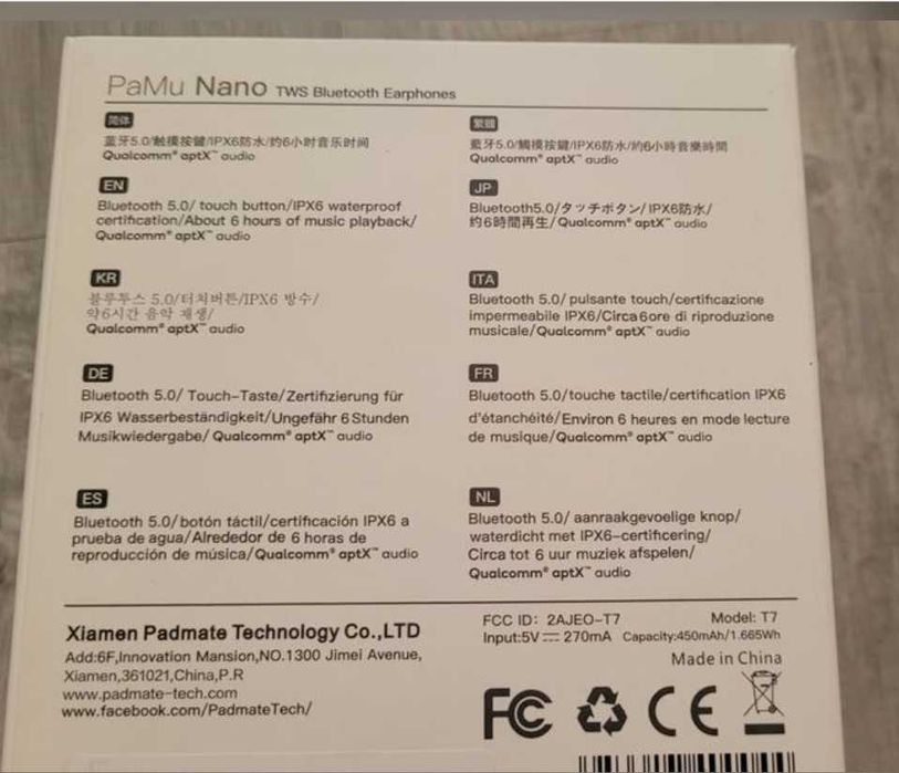 Vendo Earphones Pamu Nano Brancos abertos apenas para testar