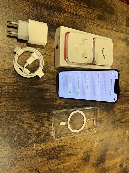 Apple iPhone 13 mini Red 128GB, nowa bateria kondycja 100% Wrocław