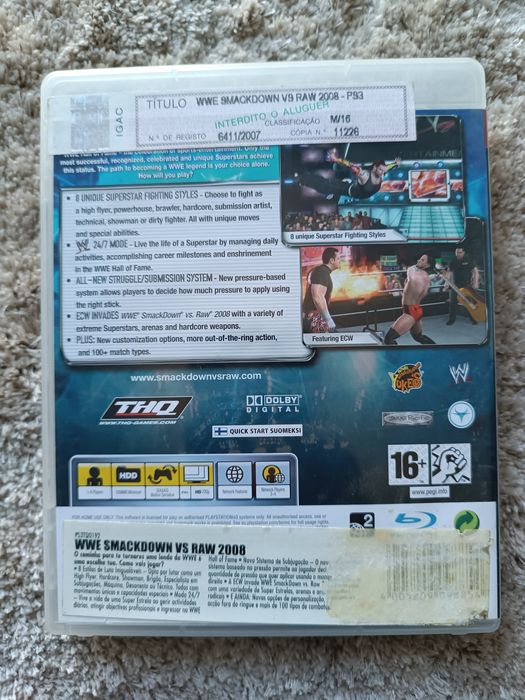 WWE SmackDown vs. Raw 2008 (PlayStation 3)
