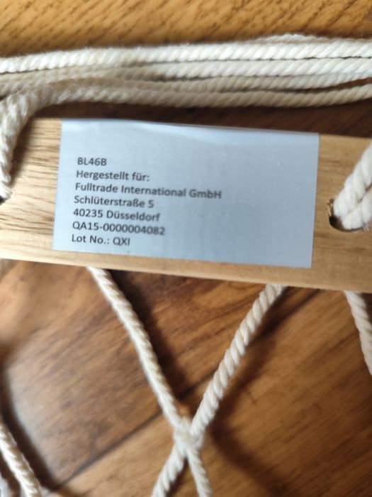 Hamak pleciony stan nowy