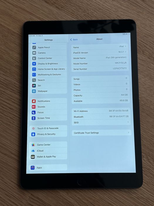iPad 9 64gb wi-fi
