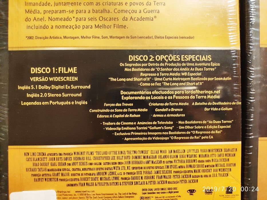 [selados] DVD Filmes Trilogia do Senhor dos anéis