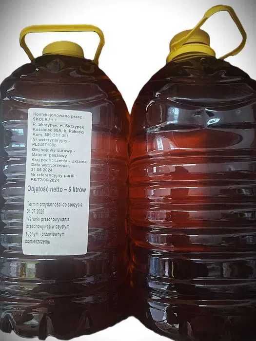 Olej Sojowy PASZOWY 6 x 5 l = 30 l DARMOWA DOSTAWA