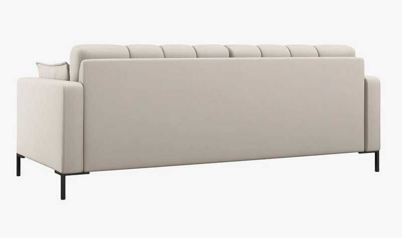 Pikowana elegancja sofa bąbelkowa 4 os Mamaia Micadoni beż 217x96x75cm