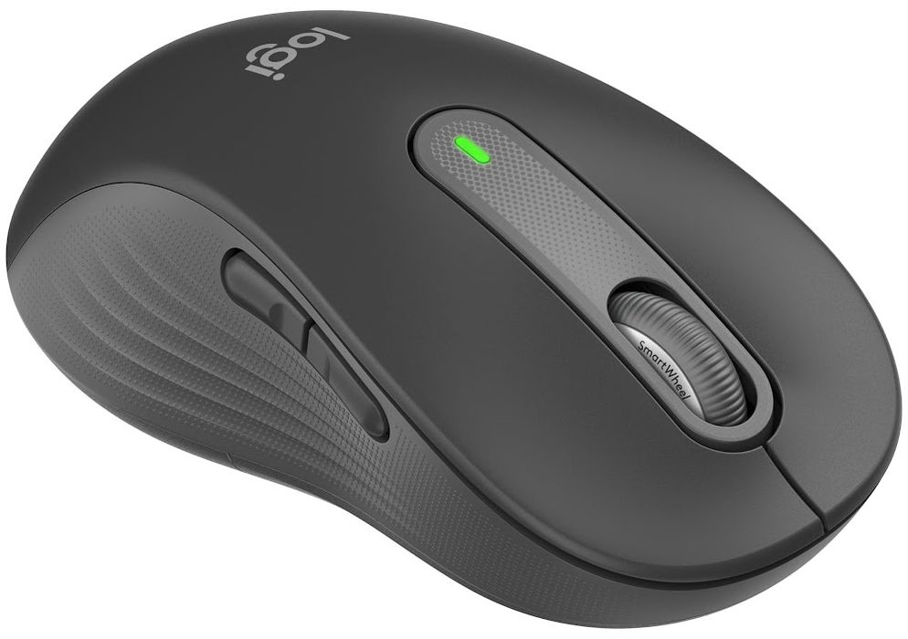 Бездротова оптична миша Logitech Signature M650 L Left Graphite - Bluetooth / USB-приймач, розмір для великих рук, коліщатко розумного прокручування
