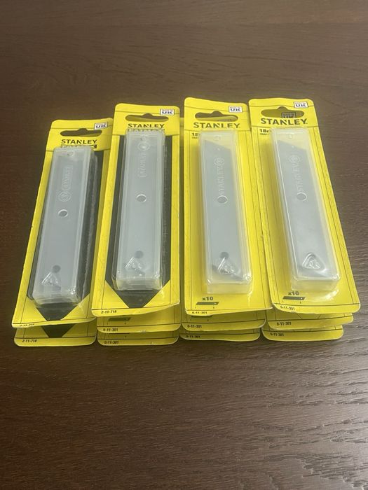 Леза Stanley для будівельних ножів - змінні леза 18мм 1000 грн за все