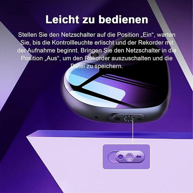 Міні-кольє з диктофоном STTWUNAKE Чорний