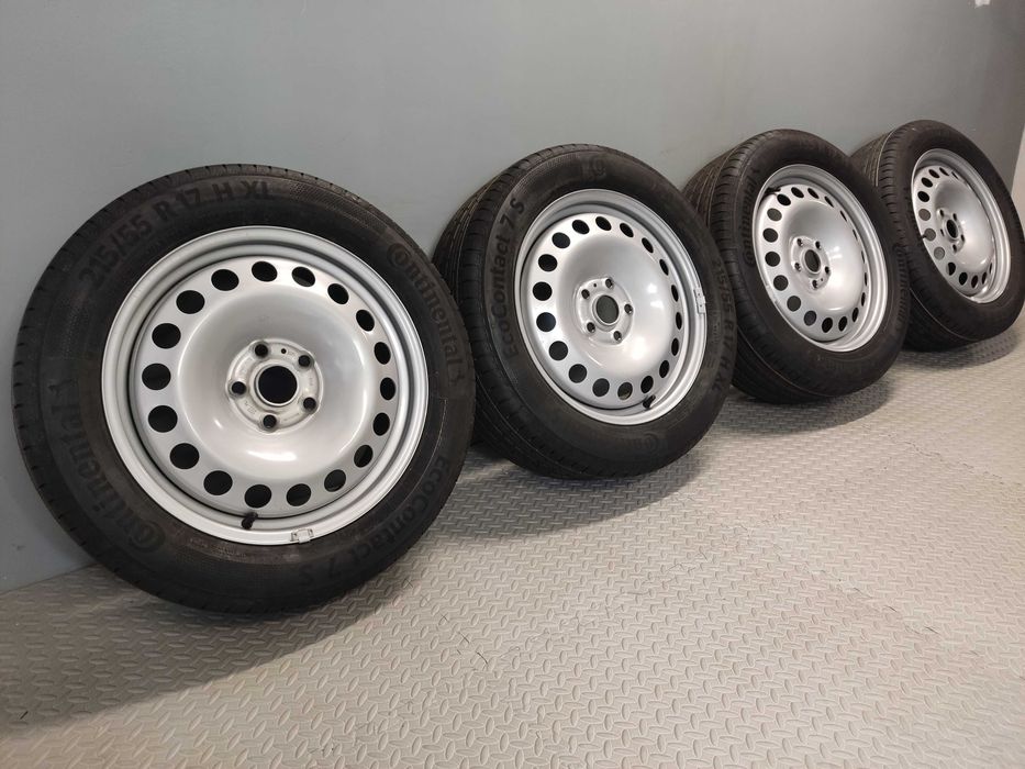 Koła stalowe 17 VW Volkswagen Caddy, 5x11, Continental 215/55R17, NOWE