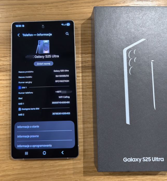 Samsung S25 Ultra 12GB/512GB Titanium Black,  PL dystrybucja