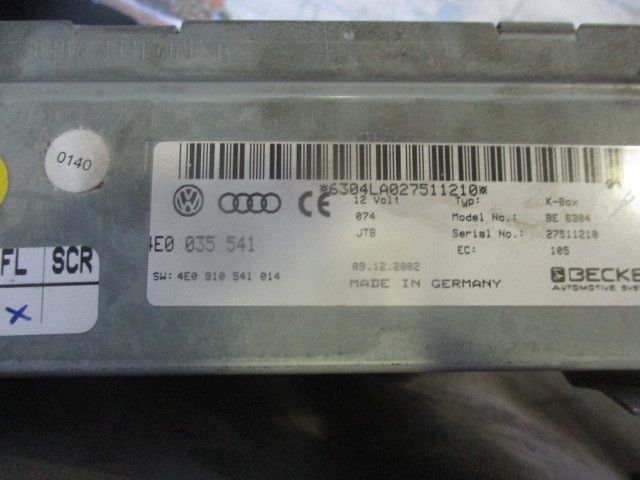 Módulo / leitor de navegação do GPS AUDI A8 (4D2, 4D8)