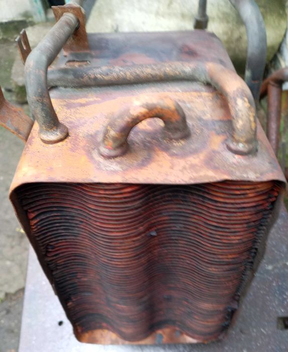 Медный теплообменник для нагрева воды, с газовой колонки