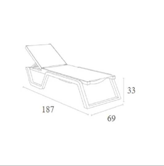 Шезлонг Rio, лежак, шезлонг з поліпропілена