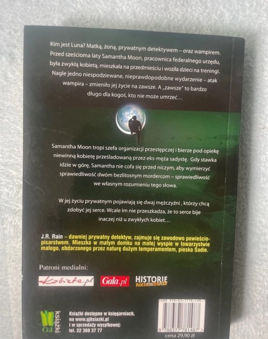 Książka J.R Rain Księżyc i wampirzyca