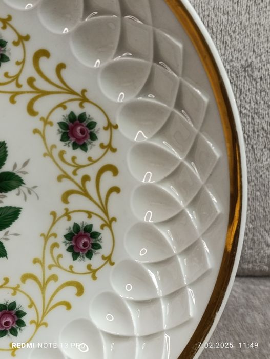 Talerz z lat 1960-70r. Śr 25.4cm